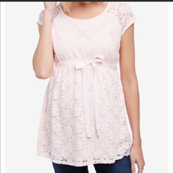 Pink lace maternity top from motherhood size small - Picture 1 of 5